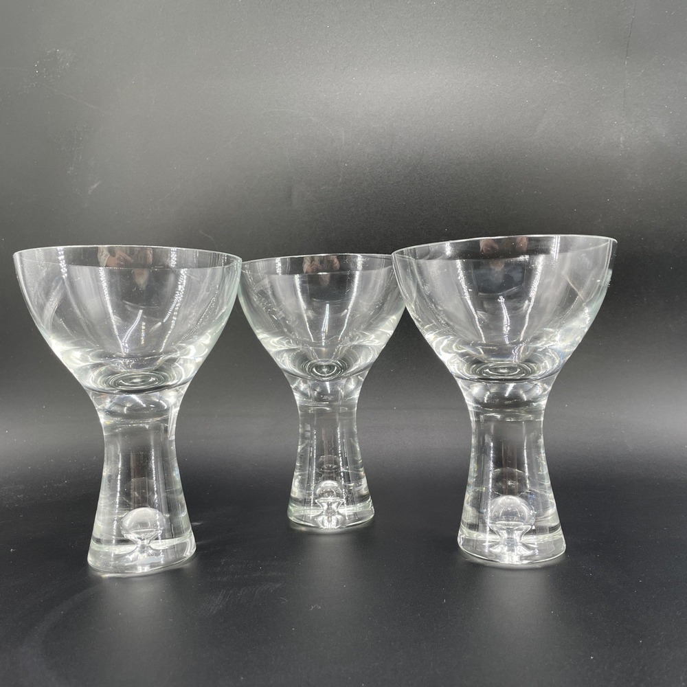Southern Living at Home Tribeca Martini Glasses Heavy 8 oz Bubble Stem Set of 3